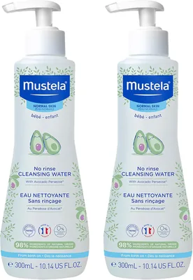 Mustela Baby Cleansing Water - No-Rinse Micellar Water - 4.7/5 Stars