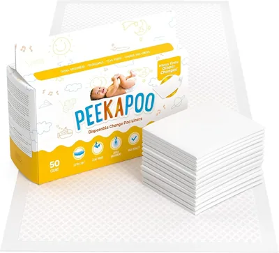 Peekapoo Changing Pad Liners - Soft, Absorbent & Waterproof