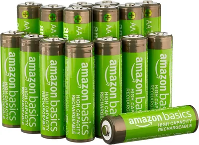 Batteries Amazon Basics 16x AA Rechargeables NiMH Haute Capacité 2400mAh