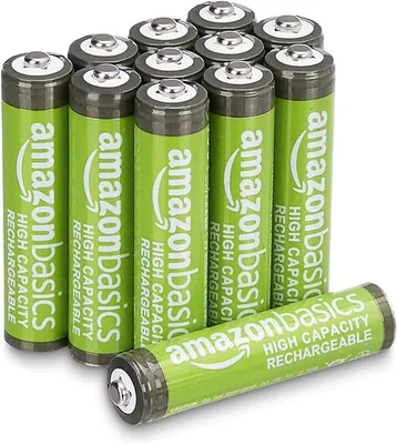 Batteries Amazon Basics 12 x AAA Haute Capacité 850mAh Rechargeables NiMH Précargées - Meilleures Affaires