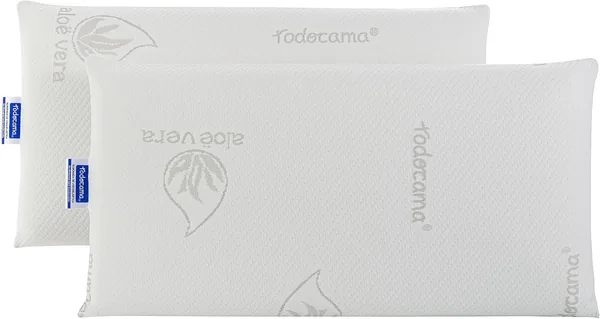 Todocama Aloe Vera Memory Foam Pillow (Pack of 2 Units - 70 cm)