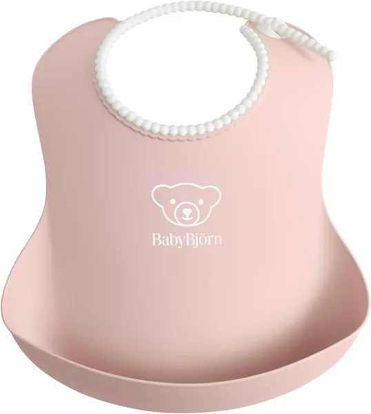 BabyBjorn Bib, Powder Pink (Single Item)