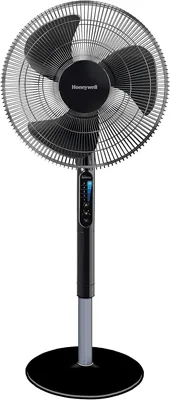 Honeywell QuietSet Pedestal Fan avec Oscillation - HSF600BE, Noir, 55x18.5x58.7cm - Meilleur Prix