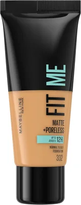Maybelline Fit Me Foundation, Matte & Poreless, 332 Golden Caramel 30ml | 35% Off