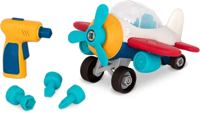 Wonder Wheels by Battat - Samolot na wynos - zabawka samolot z wiertarką dla dzieci od 3 lat, 27 szt. | Najlepsza Cena