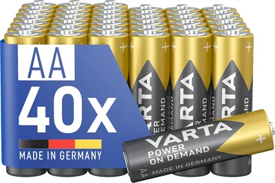 Baterías VARTA AA, Pack de 40, 23% de descuento