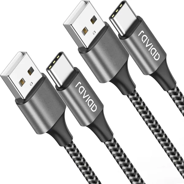 Raviad USB Type C Cable Nylon Type C Charging Cable Fast Charge Sync