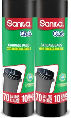 Sanita Club Garbage Bags Twin Pack - 70 Gallons, XX-Large, 20 (8% Off)