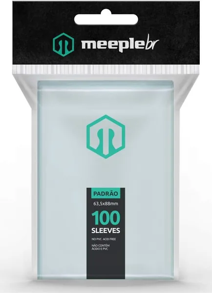 MeepleBR Sleeves - PADR O (63.5x88mm), 100 Unidades, TCG