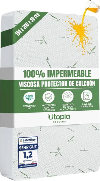 Utopia Bedding Mattress Protector 150 x 200 x 30 cm
