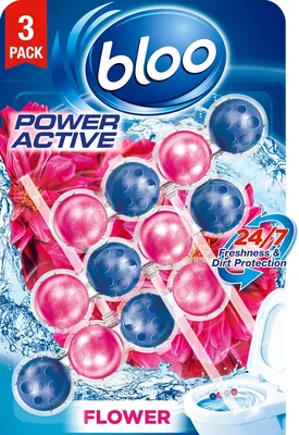 Bloo Power Active Toilet Rim Block - Fresh Flowers, Pack of 3 Best Deal