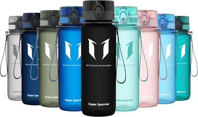 Super Sparrow Deportes Botella de Agua - 350ml, 500ml, 750ml o 1000ml - Libre de BPA - 7% de Descuento