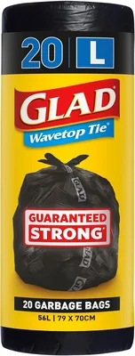 Glad Wavetop Tie Garbage Bags 20 Large - Best Deal
