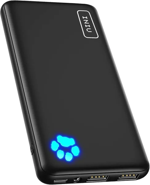 INIU Power Bank, Portable Charger 10000mAh Slimmest & Lightest High-Speed USB C Input & Output, PowerBank Triple 3A Phone Battery Pack