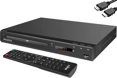 MEGATEK DVD Player - Region-Free, HDMI, 1080P Upscaling, Compact Metal Design