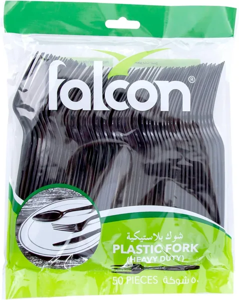 EZUK Plastic Black Fork (HEAVY DUTY) - 50 Pieces
