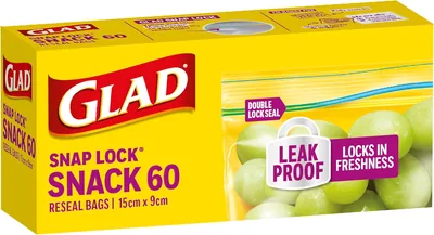 Glad Snap Lock Mini Snack Bags - 60 Count Best Deal