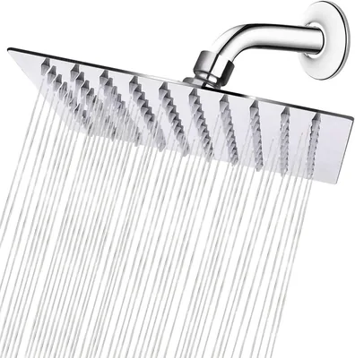NearMoon Rain Shower Head, Stainless Steel Square Rainfall