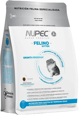 Nupec Alimento Seco para Gatito, 3 kg, 1 Pack - 29% de Descuento