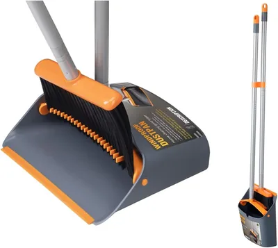 Jekayla Lange Handvat Stofzuigerpan en Kan, Borstel en Bekledingsset, Huishoudelijke Stofzuigercombination met 54" Handvat voor Huishoudelijk Gebruik - 15% Korting
