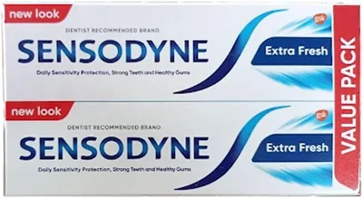 Sensodyne Toothpaste Sensitive Teeth Extra Fresh 75ml Value Pack of 2 - 30% Off
