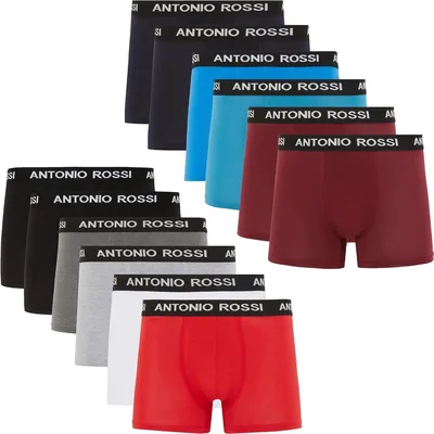 Boxers Slim Fit pour Homme ANTONIO ROSSI - Pack de 12