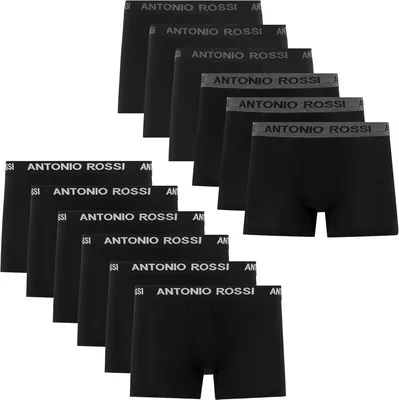 Antonio Rossi Pack von 12 Herren Baumwoll Stretch Taille Boxershorts