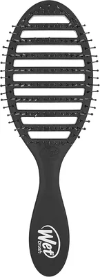 Wet Brush Speed Dry Hair Brush Black Vented Design Ultra Soft HeatFlex Bristles Ergonomic Handle