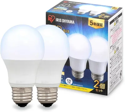 アイリスオーヤマ LDA7N-G-6T62P LED電球 口金直径1.0インチ(26mm) 広配光 60W相当 中性白