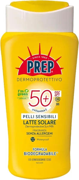 Preparazione Pelle Sensibile con Protezione SPF50+, UVA/UVB, Vitamina E e Aloe Organica, Senza Parabeni e Allergeni - Best Deal