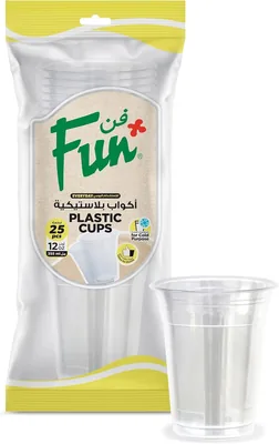 FUN BY AL BAYADER Clear Plastic Cups 12Oz, 25 Pack - 18% Off