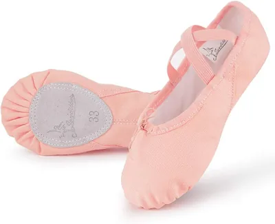 Balles de danse classiques Soudittur en toile pour femmes - Chaussures à semelle divisée, Pilates, yoga, gymnastique