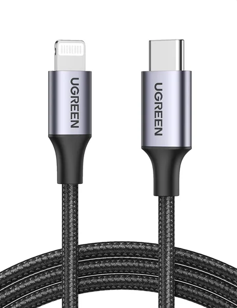 UGREEN iPhone Charger Cable 2M MFi Certified USB C to Lightning Cable Fast Charging Braided Cord 18W Fast PD Charge for iPhone 14/14 Pro/14 Plus/14 Pro Max,iPad Pro, iPhone 8-13 A