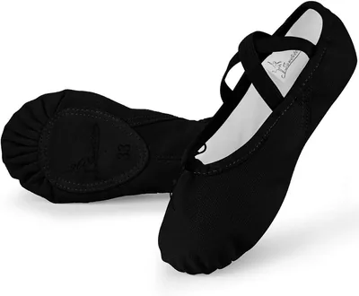 Souittur Classique Chaussures de Ballet en Toile - Chaussons à Semelle Divisée pour Danse, Pilates et Gymnastique