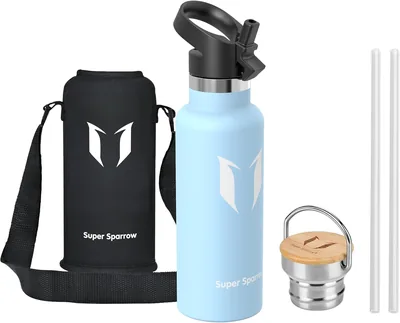 Super Sparrow Vattfles 350ml/500ml/630ml/750ml/1L - Stahlsställ - Thermos Standard Mund - Non-toxisk BP - 32% Avrankad