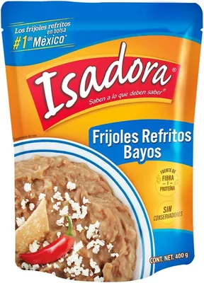 Isadora, Frijoles Refritos Bayos, 400 gramos - 18% de Descuento
