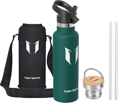 Super Sparrow Stainless Steel Water Bottle, 350 ml, 500 ml, 620 ml, 750 ml, 1 L, Leak-Proof Thermos 