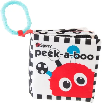 Sassy Peek-a-Boo Activity Book for On-The-Go Travel - Black & White