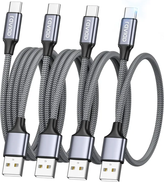 Raviad USB Type C Cable 2 m Nylon Type C Charging Cable High Speed Sync Data Cable for Samsung Galaxy S10 / S9 / S8 / A5 (2017) / Note9 8 / Huawei P20 / P10 Honor View 10 Sony Xper