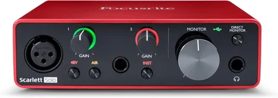 Focusrite Scarlett Solo 3e génération Interface Audio USB pour Guitaristes, Chanteurs et Réalisateurs - Meilleur prix