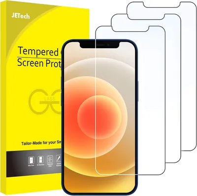Protection d'écran JETech en verre trempé pour iPhone 12/12 Pro 6.1 pouces - Pack de 3, 22% de réduction