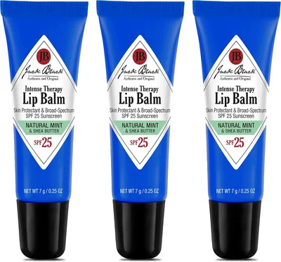 Jack Black Intense Therapy Lip Balm SPF 25, Mint, 3x0.25 oz