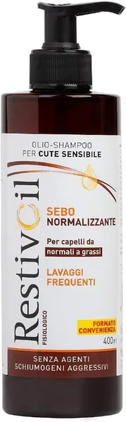 RestivOil Shampoo Nutriente Fisiologico, Olio Physiologico per Capelli con Azione Riparatrice e Protettiva