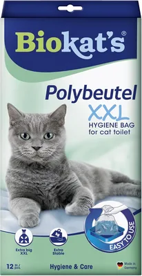 Sac Biokat XXL en Polyéthylène - Sac à Litière Hygiénique pour Chat - 1 Paquet (1 à 12 Sacs)