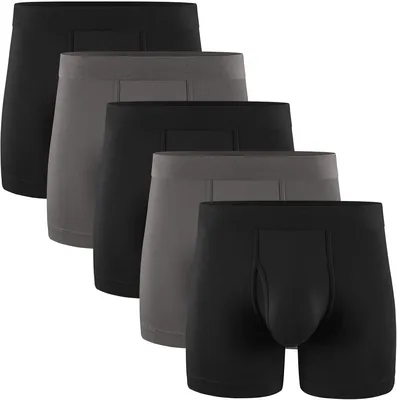 Natural Feelings Mens Boxer Shorts Soft Cotton 4-Pack Breathable Underwear