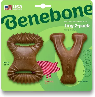 Benebone Tiny Dog Chew Toys 2-Pack