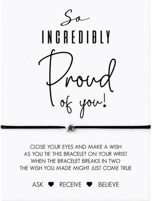 So Proud You Wish String Bracelet - GCSE Exam Results Gift