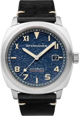 Spinnaker 42mm हुल कैलिफोर्निया ऑटोमेटिक घड़ी लेदर स्ट्रैप, SP-5071 - सबसे अच्छी कीमत