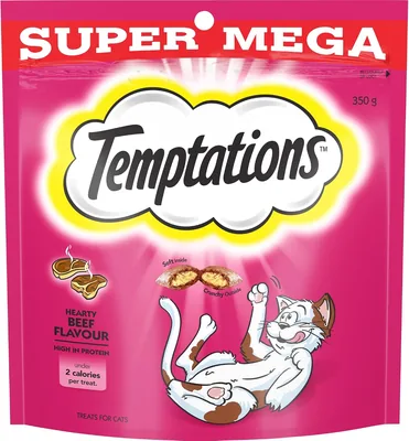 Temptations Cat Treats Hearty Beef 350g Best Deal