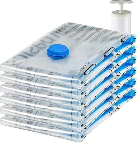 Amazon Basics 6 Pack Vacuum Bags for Clothes Storage